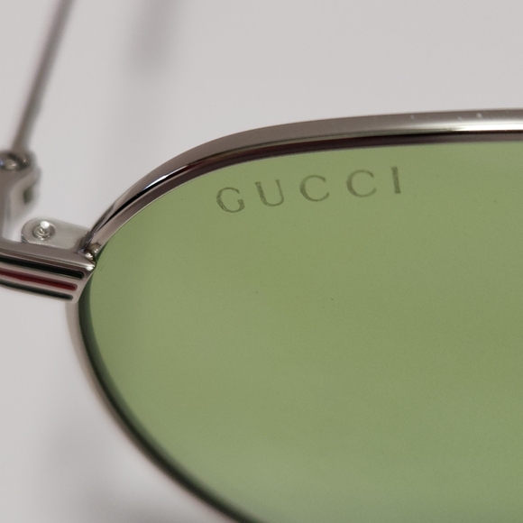 Gucci Pilot Sunglasses GG1051S Light Green Tint - Picture 10 of 16